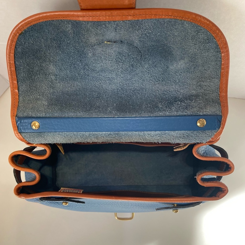 Vintage Dooney & Bourke French Blue and Tan Satchel - Rare - Picture 6 of 8